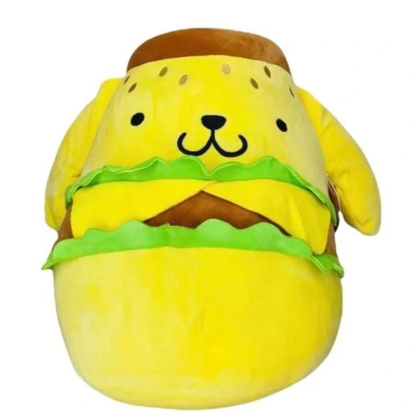 Squishmallow Sanrio Pompompurin Burger 12" Plush Hello Kitty Dog Kawaii Pom Pom - Picture 4 of 4